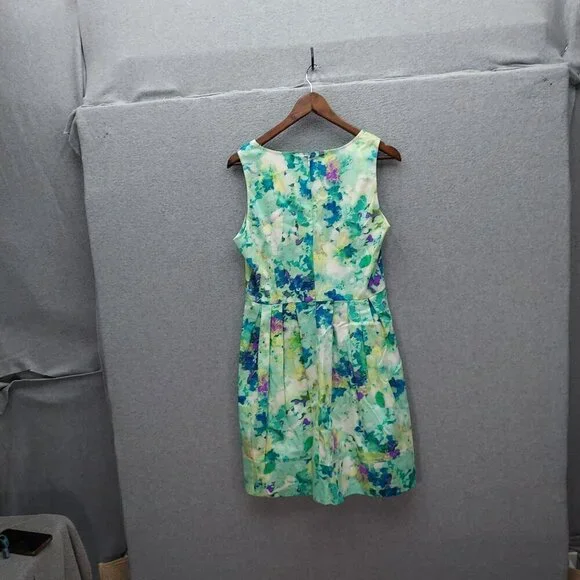 Calvin Klein Floral Sleeveless Dress 98% Cotton 2% Spandex Multicolor - Picture 5 of 5